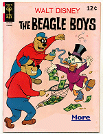 The Beagle Boys were a group of comic book criminals who were constantly trying to rob Scrooge McDuck.